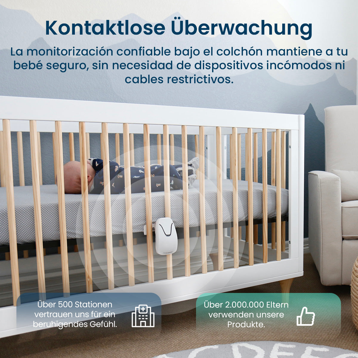 Babysense 7 – Baby Monitor with Real Time No Breathing & Irregularity Alerts for Safe Sleep