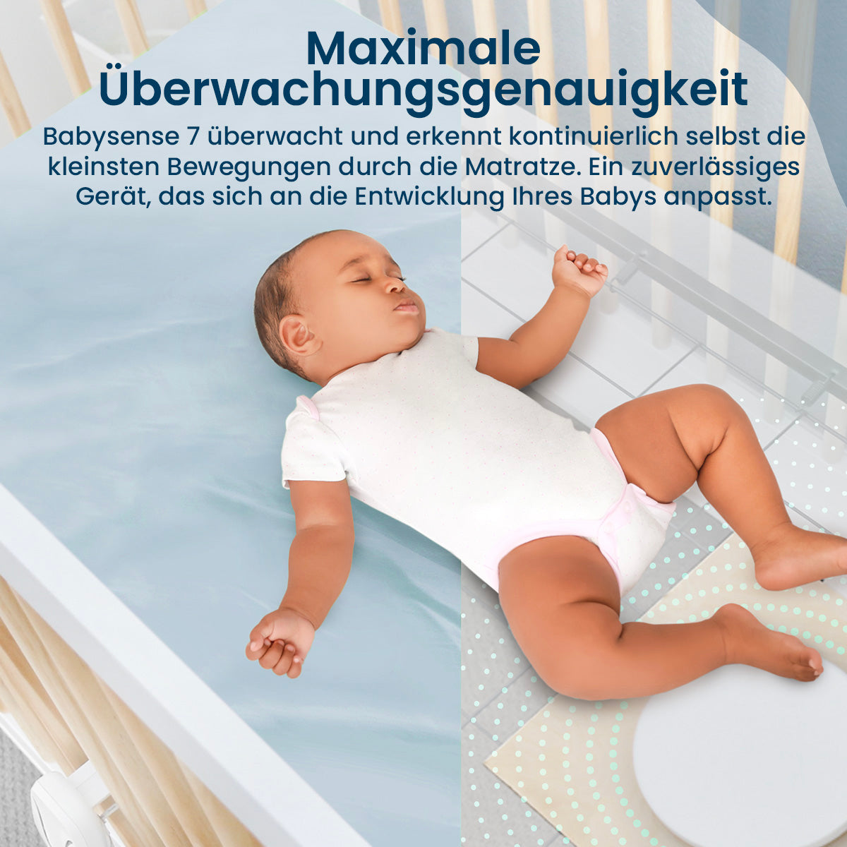 Babysense 7 – Baby Monitor with Real Time No Breathing & Irregularity Alerts for Safe Sleep