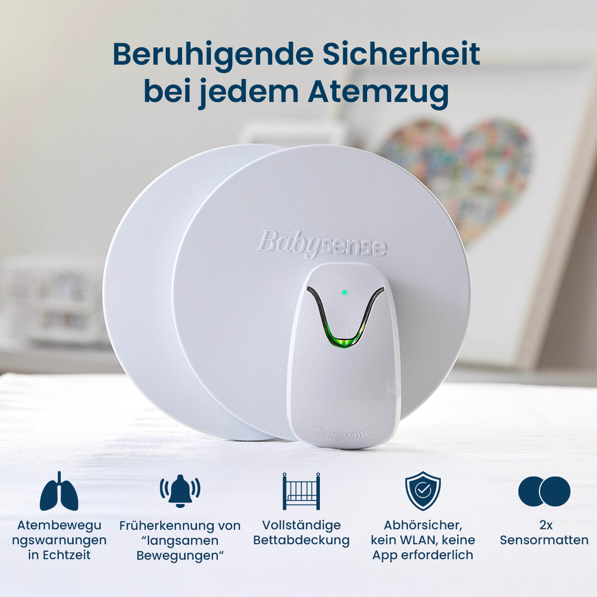 Babysense 7 – Baby Monitor with Real Time No Breathing & Irregularity Alerts for Safe Sleep